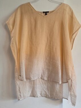 EILEEN FISHER Peach Ombre Tunic Large